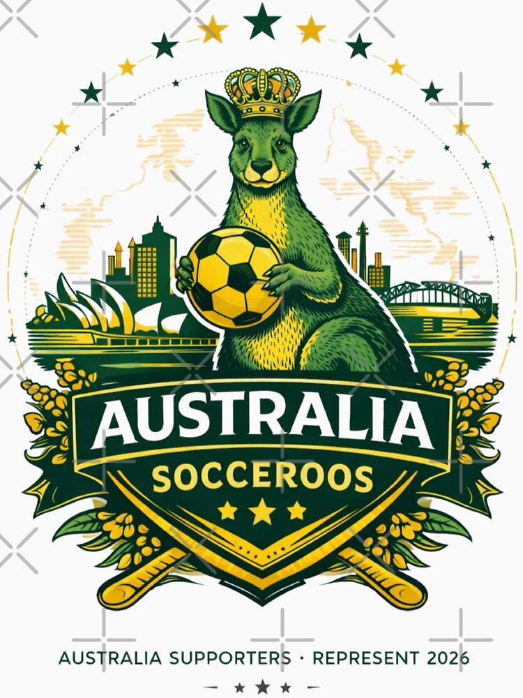 Australia Soccer Fans Vintage Kangaroo Football Design | Socceroos Style Supporters by Inner Flame Studio