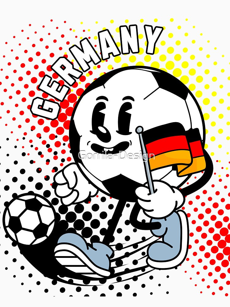 Football Germany Player Soccer Flag Athlete Fan Game German T-Shirt by Gorrila-Design
