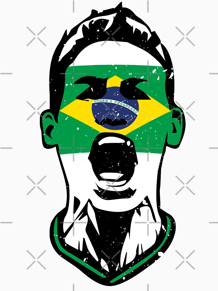 Brasil Team 2018 Fan Flag Face by screenworks