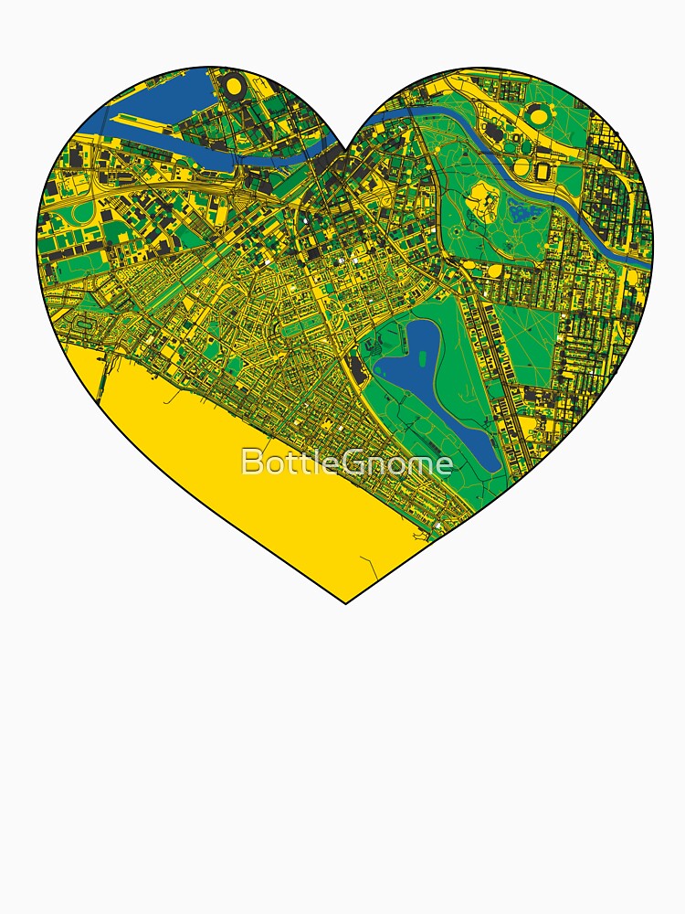 Melbourne Heart Map – Australian Football Inspired City Art by BottleGnome