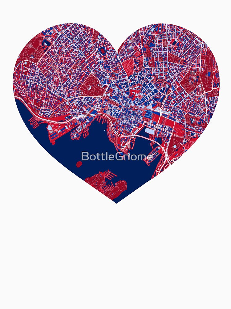 Oslo Heart Map – Norwegian Football Inspired City Art by BottleGnome