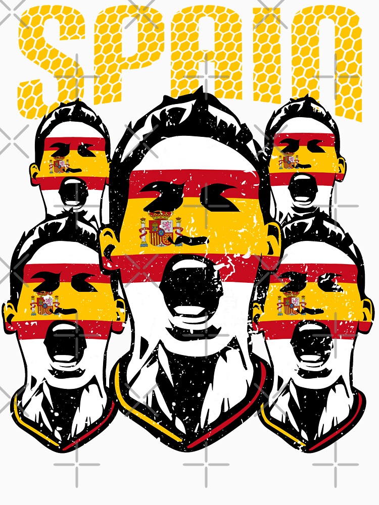 Spain Soccer Sports Fans Espana Flag Face by screenworks