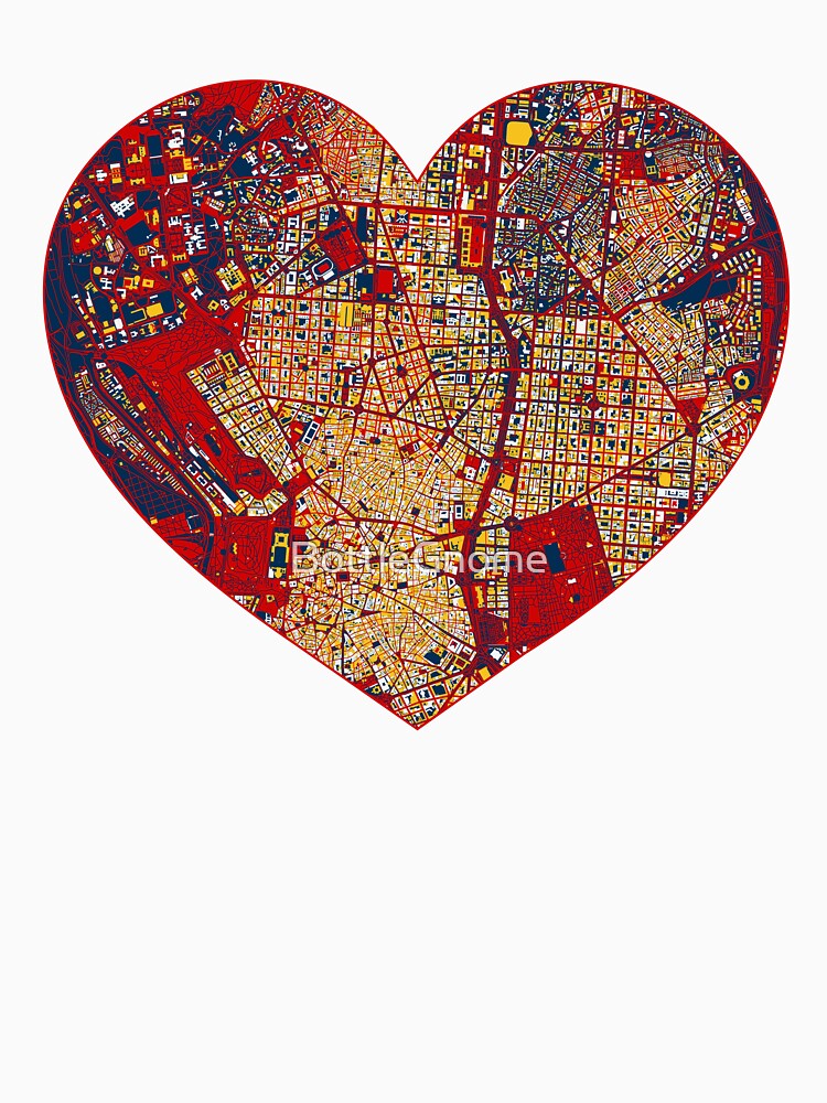 Madrid Heart Map – Spanish Football Inspired City Art by BottleGnome