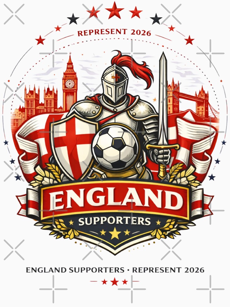 England Supporters 2026 – Represent Football Knight Crest by Inner Flame Studio