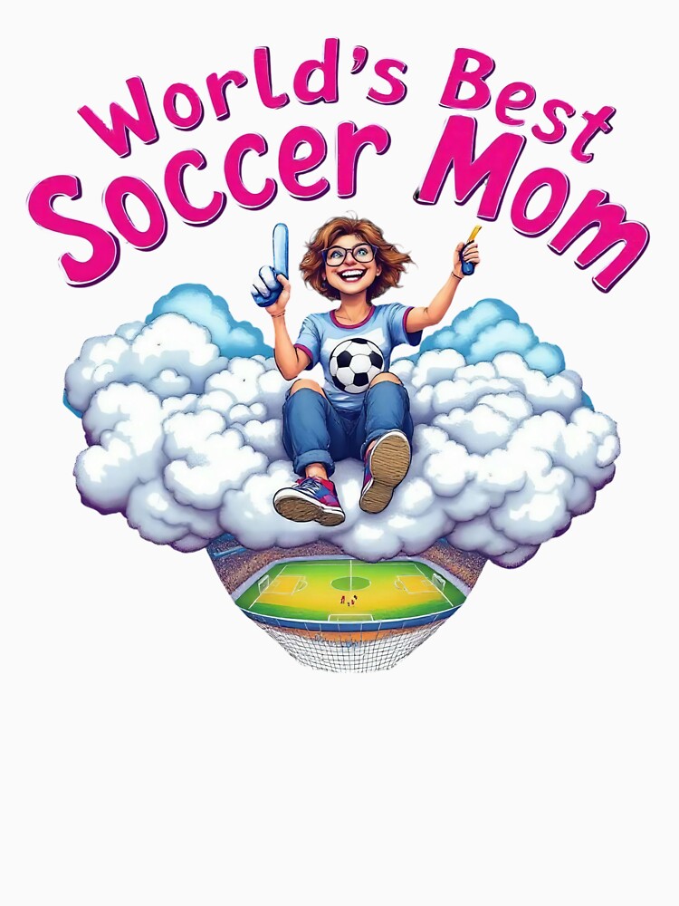 Funny World's Best Soccer Mom Cloud | Cartoon Football Fan Gift by TheGaliyaStudio