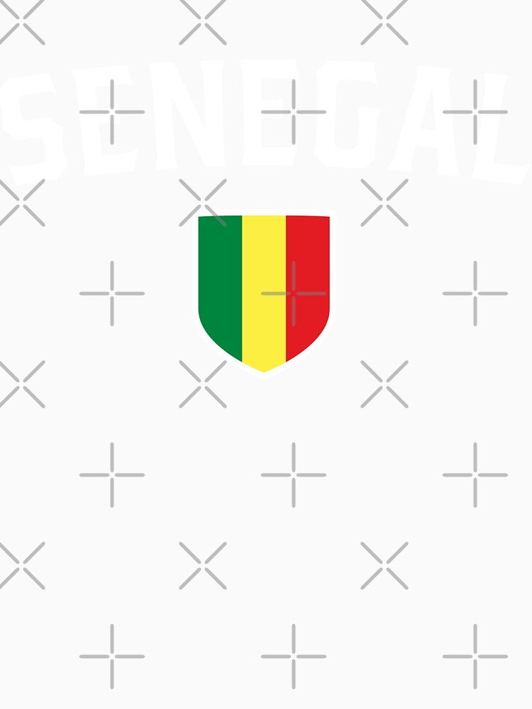 Senegal Sports Fans Classic Flag Shield National Team Support by el-em-cee