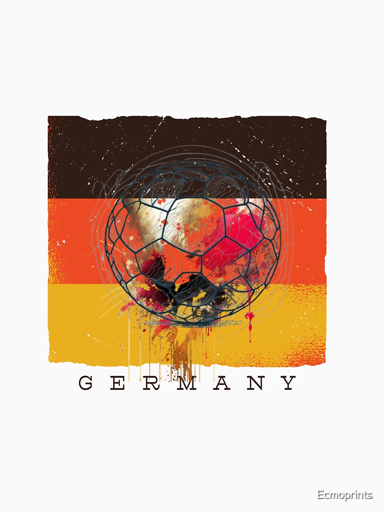 Germany football fan flag and ball by Ecmoprints