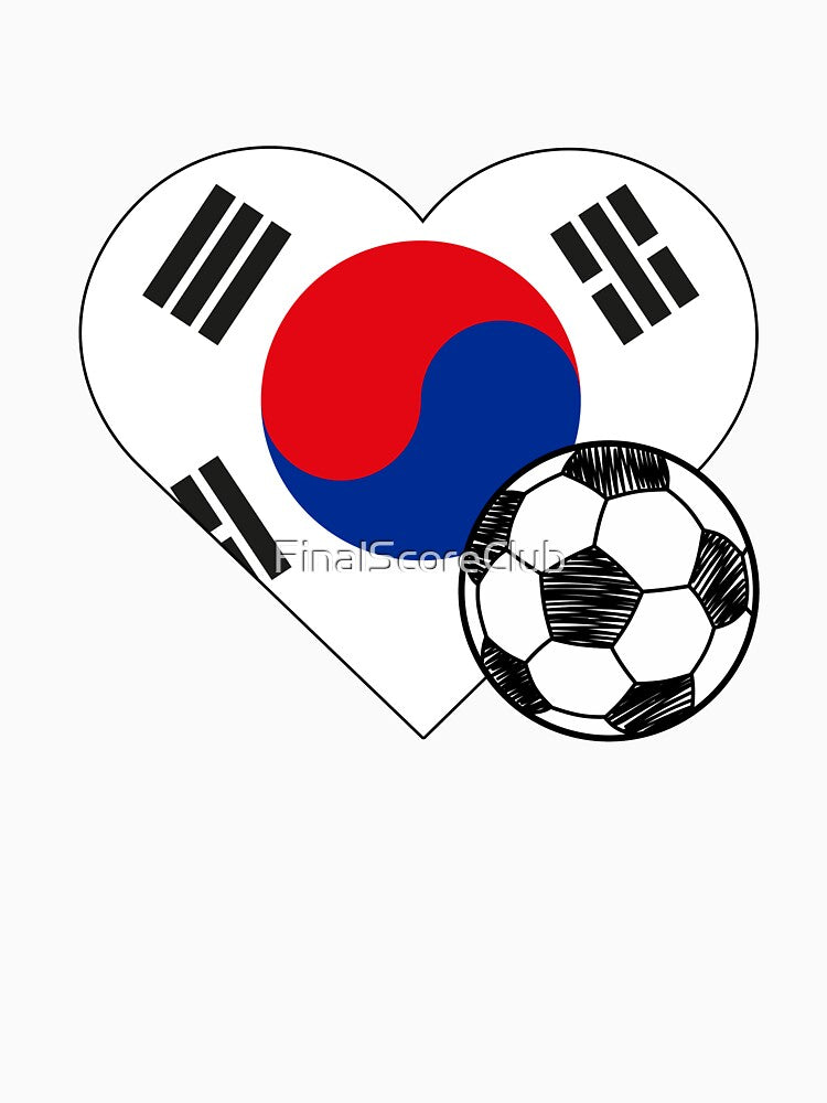South Korea Soccer Heart Design by FinalScoreClub