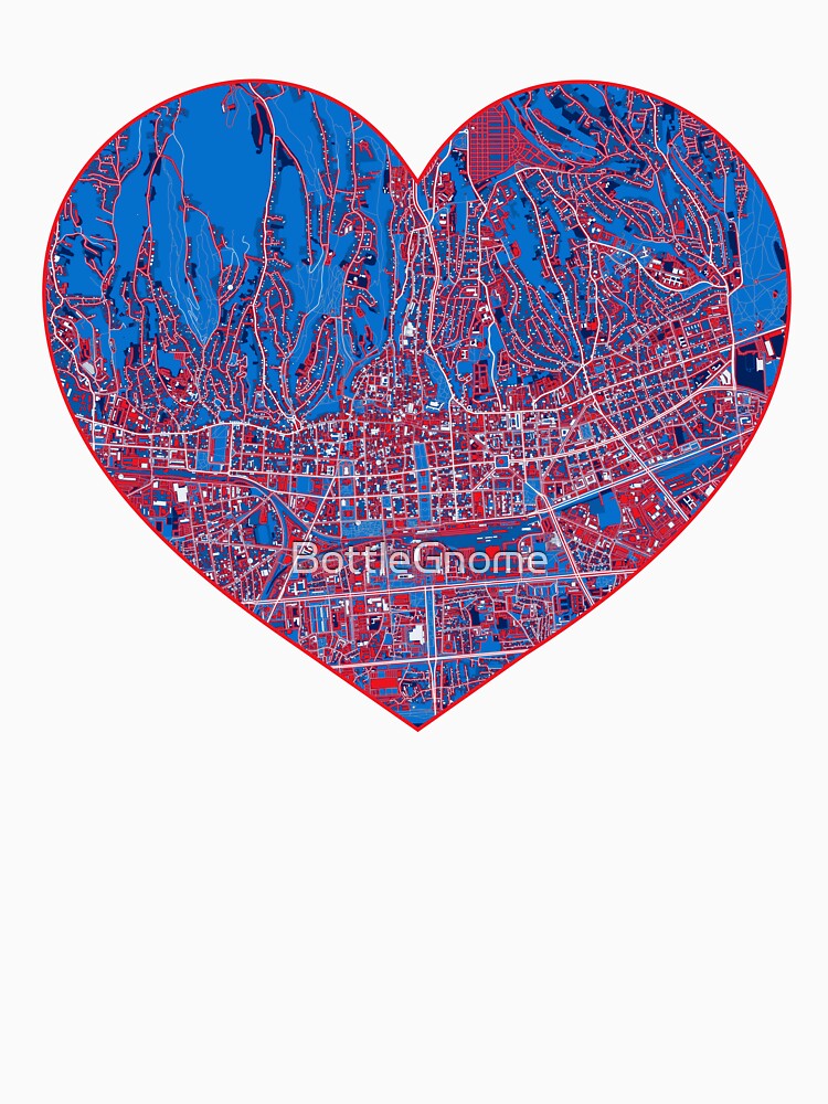 Zagreb Heart Map – Croatian Football Inspired City Art by BottleGnome