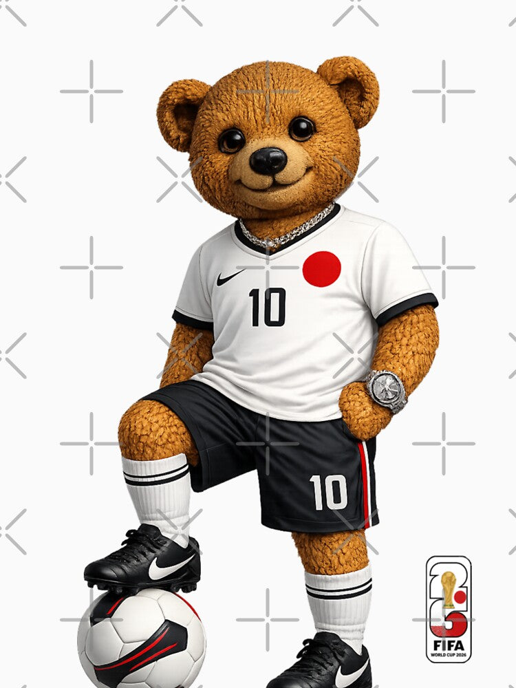 Japan Soccer Bear World Cup Teddy Bear by Boogie NW