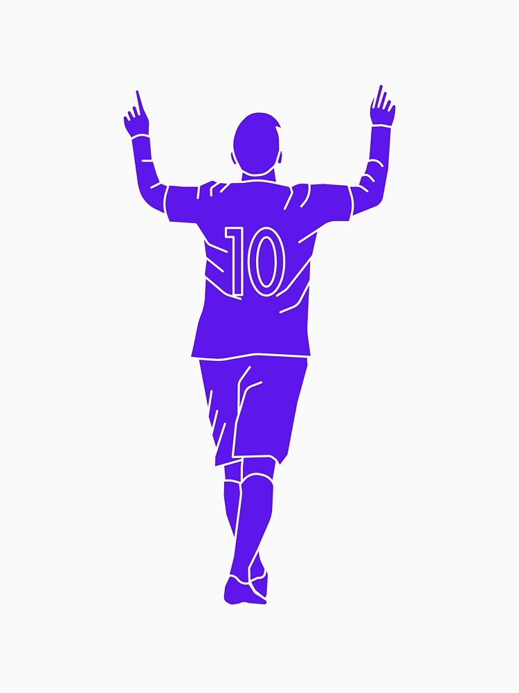 Blue Number 10 Celebrating | Player Celebration by Football Stickers World