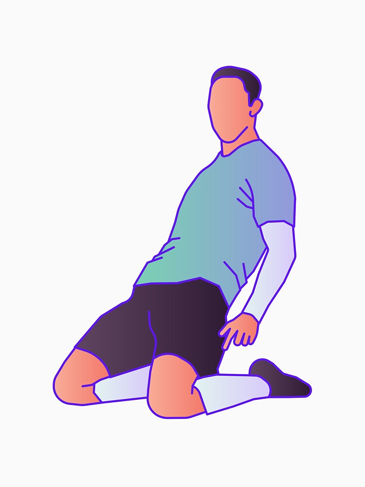 Coloured Celebrating Player 2 | Player Celebration by Football Stickers World