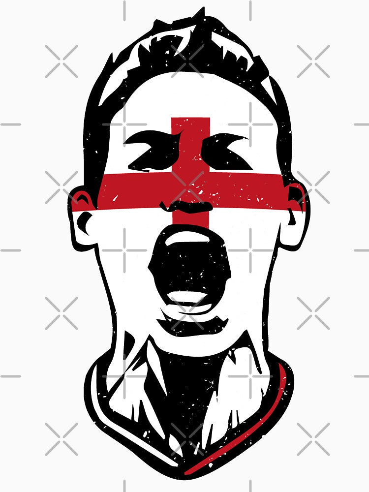 England Team 2018 T-Shirt Fan Flag Face by screenworks