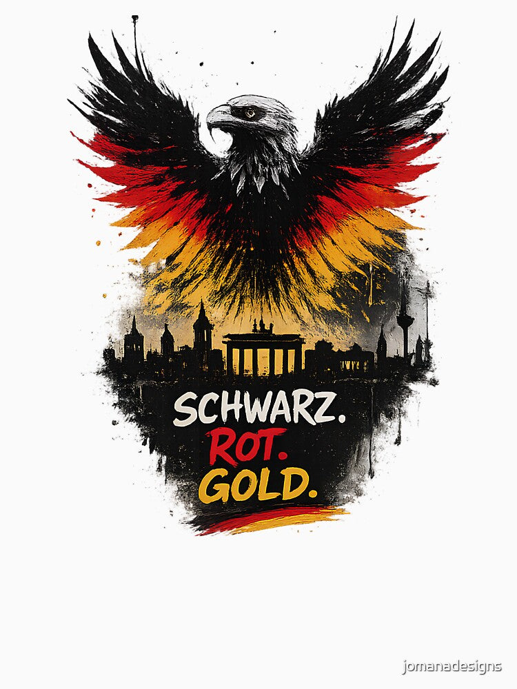Schwarz. Rot. Gold. – German Eagle Football Fan Design by jomanadesigns