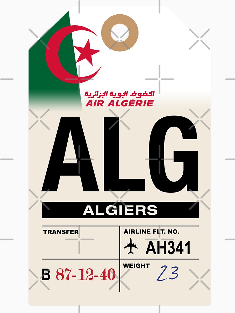 Algiers (ALG) Algeria Airline Luggage Tag by travelwitheric