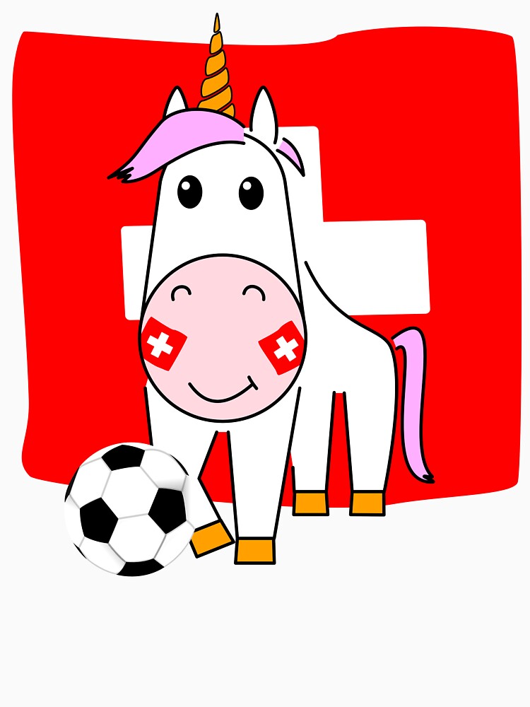 Unicorn Violetta plays football for Switzerland by peter2art