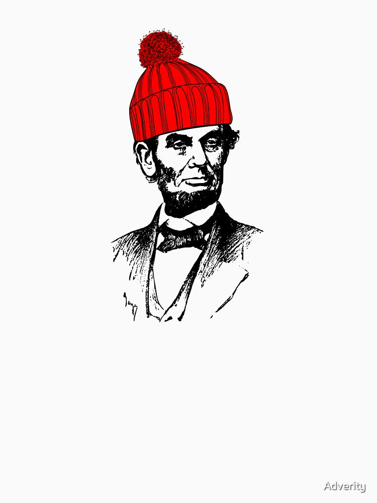 Abe Lincoln Wearing Beanie by Adverity
