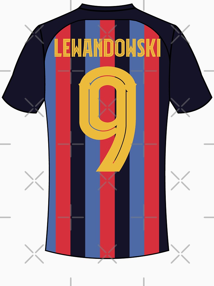Lewandowski barcelona football jersey number 9 by Justtrendytees