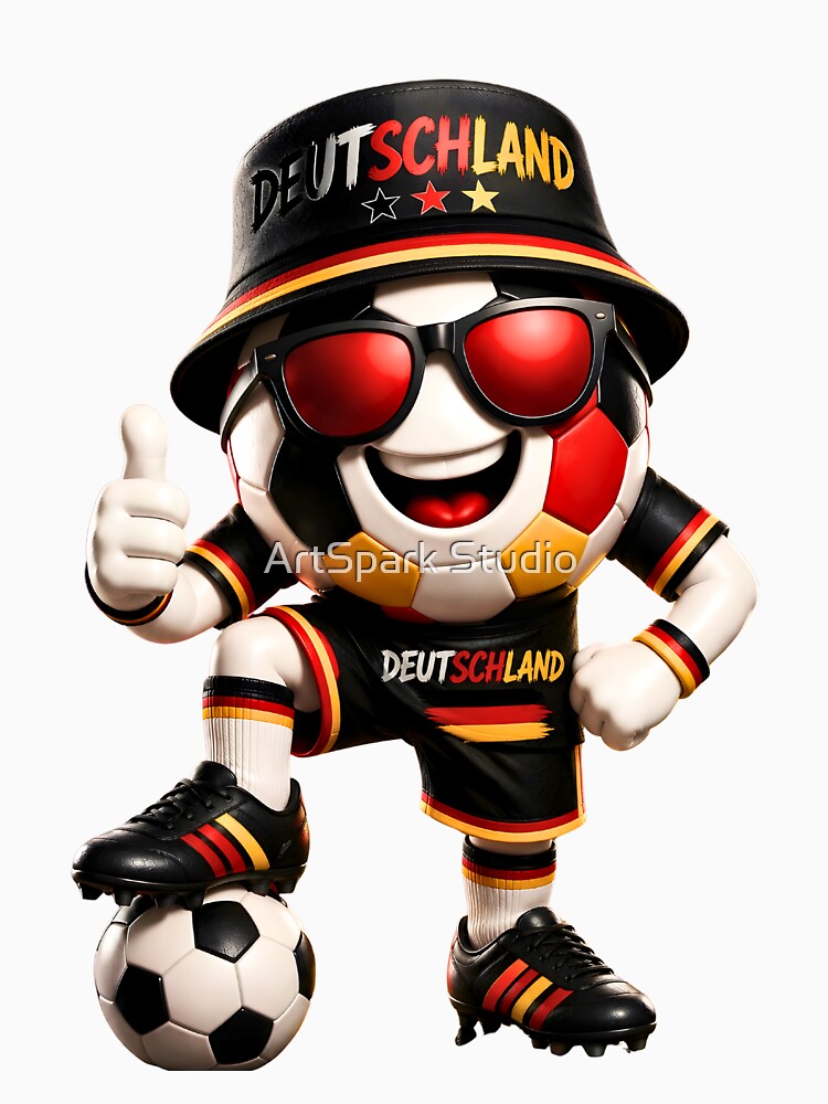 Germany Soccer Mascot Funny Football Cartoon Graphic by ArtSpark Studio