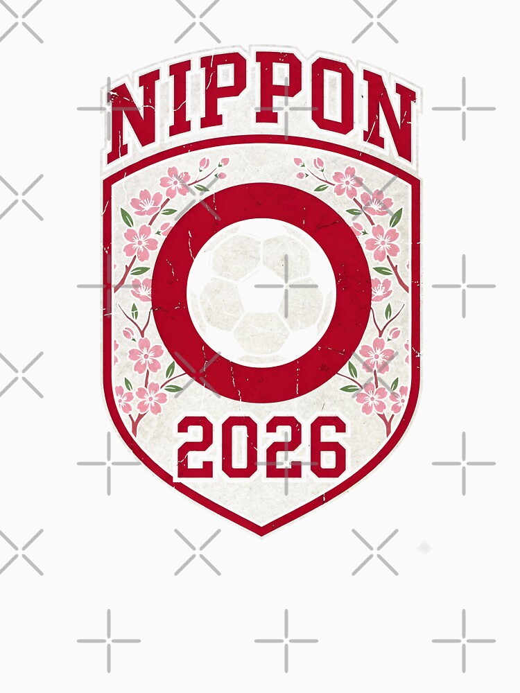 Nippon 2026 Soccer - Japan Football Shield & Sakura Cherry Blossom by Imaginationbeyond