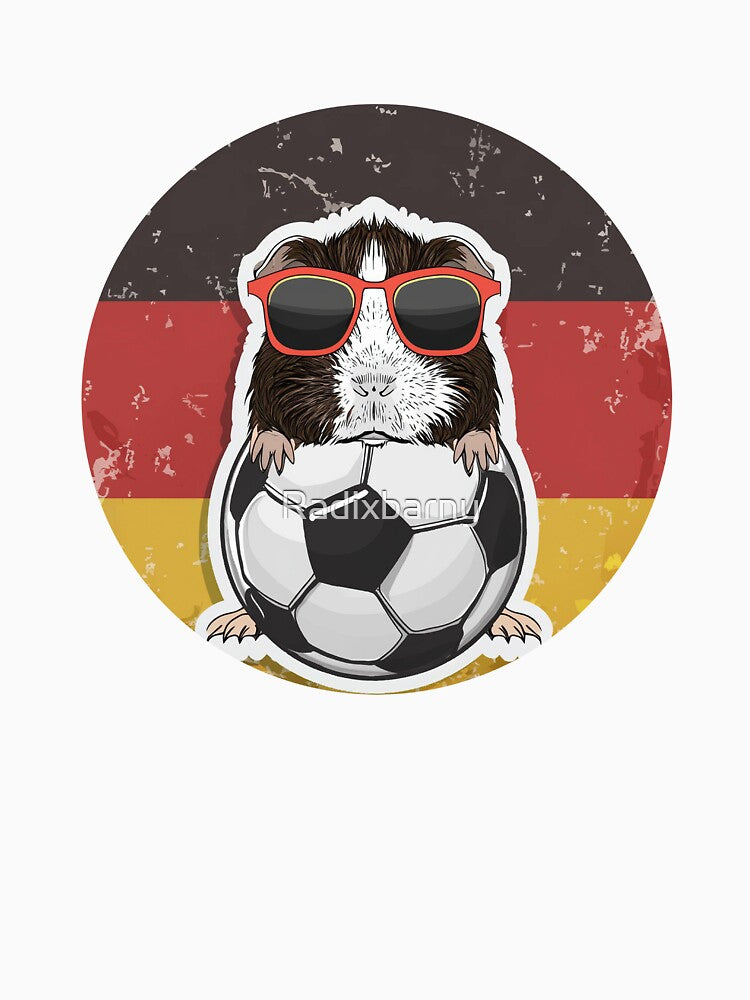 Cool guinea pig playing football Germany flag by Radixbarny