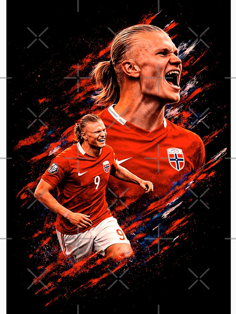 Erling Haaland Football Striker by Not Hugo