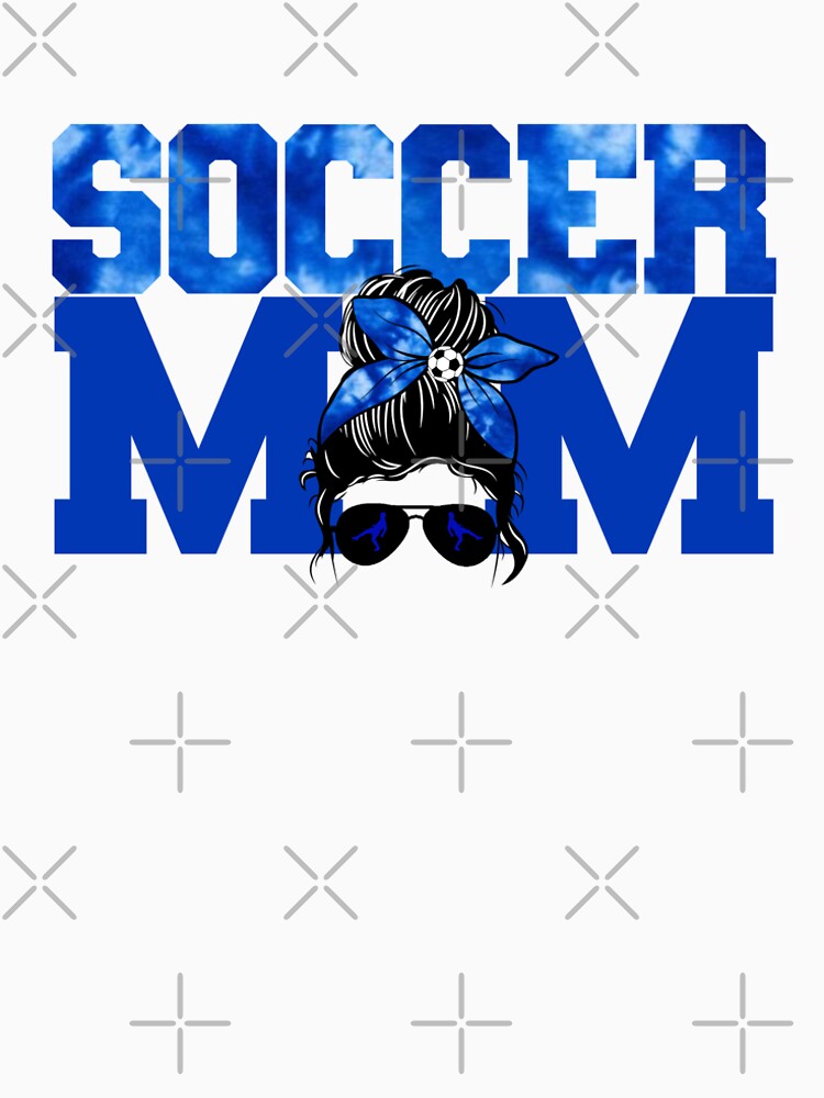 Soccer Mom Blue Messy Bun by ItsaMomThingLLC
