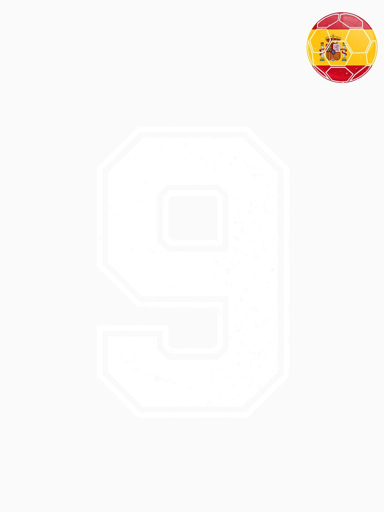 Spain Soccer Number 9 Vintage Sports Fan by KristenosNehk