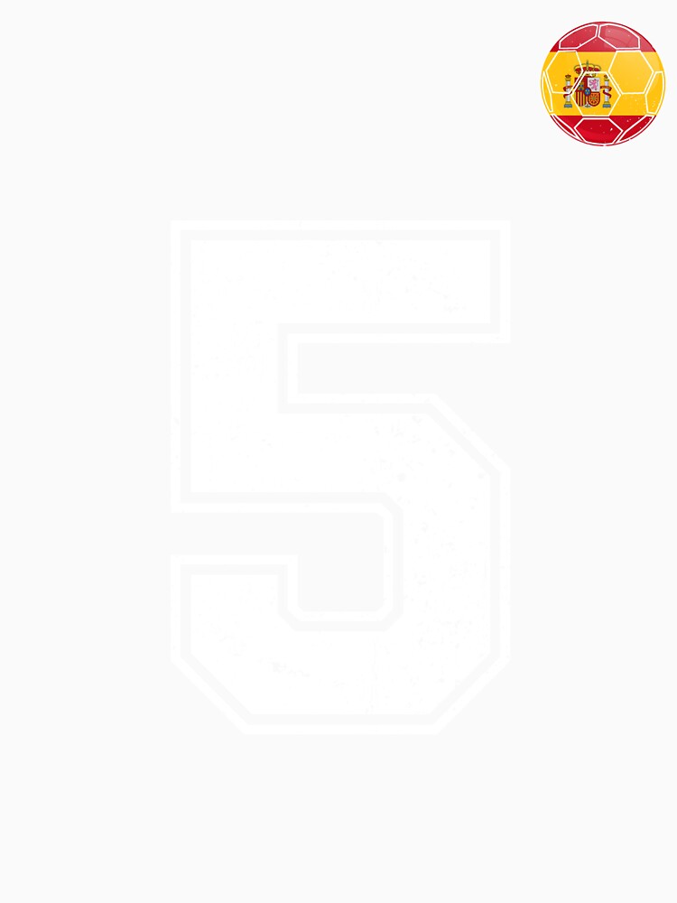 Spain Soccer Number 5 Vintage Sports Fan by KristenosNehk