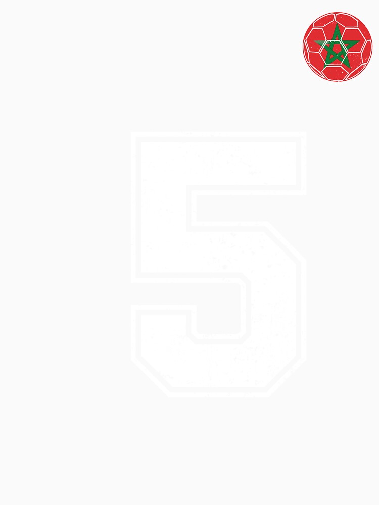 Morocco Soccer Number 5 Vintage Sports Fan by OliviaHayesArt