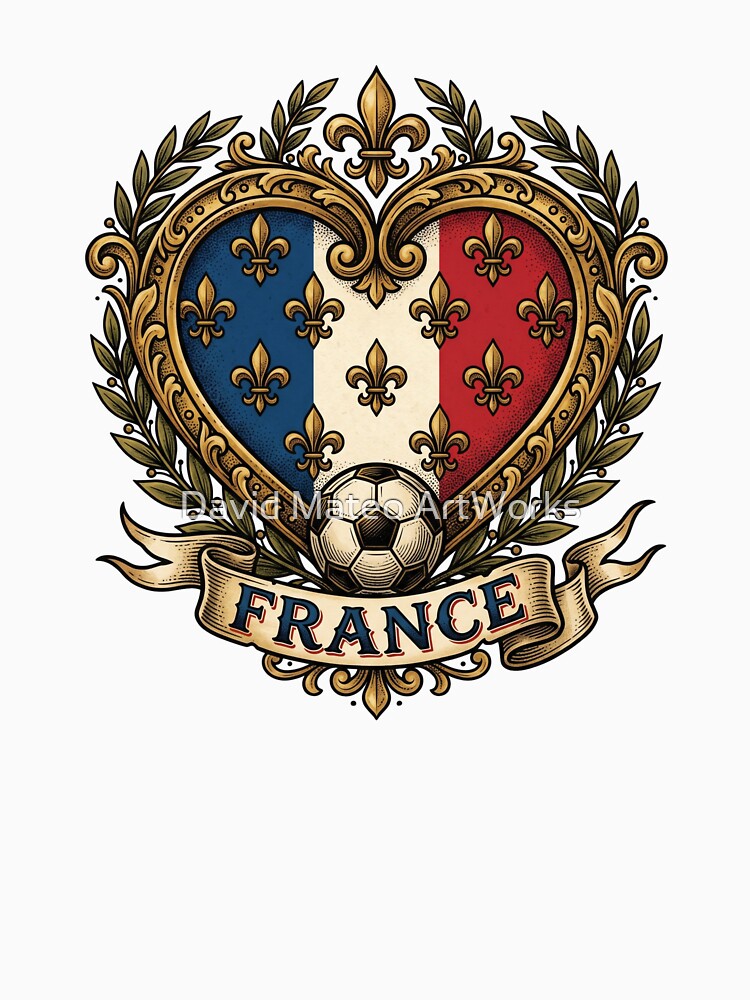 France Heart Fleur de Lis — Soccer World Cup 2026 by David Mateo ArtWorks