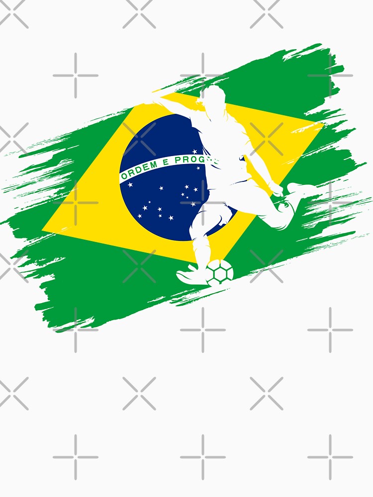 Brazil Flag Football Soccer Fan Jersey by xtocky