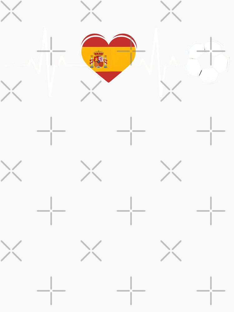 Spain Football Heartbeat | España Soccer Fan EKG by dudelinart