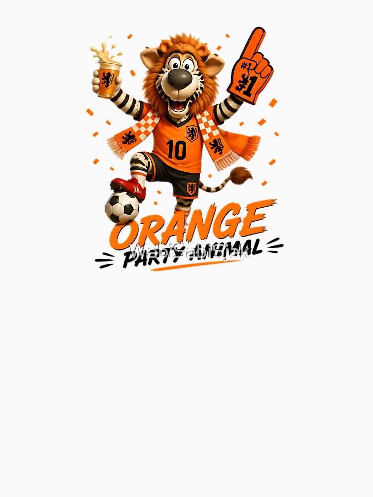 Orange Party Animal Netherlands Soccer Fan by WabiSabiSjak