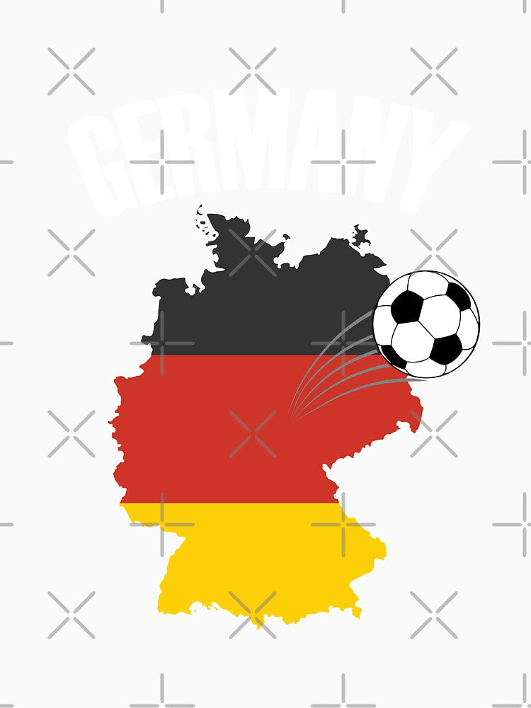 Germany Football Map - German Flag Soccer by TravelScientist