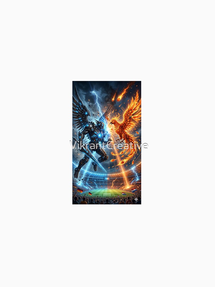 Germany vs Netherlands Mech Eagle Phoenix Battle Sticker — Steel vs Fire World Cup 2026 Soccer DecalGermany vs Netherlands Mech Eagle Phoenix Battle Sticker — Steel vs Fire World Cup 2026 Soccer Decal by VikrantCreative