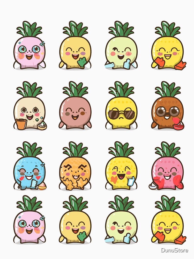 kawaii pineapple pattern by DunuStore