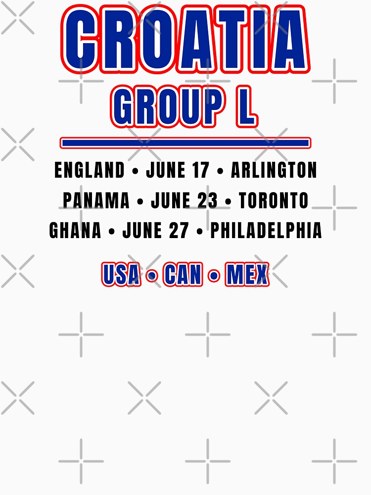 Croatia Football Fixtures T-Shirt – Group L Schedule Shirt by The Hairy Melon