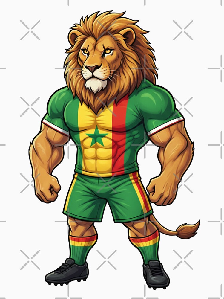 Powerful Senegalese Lion Football Mascot 2026 by ArtByKatti