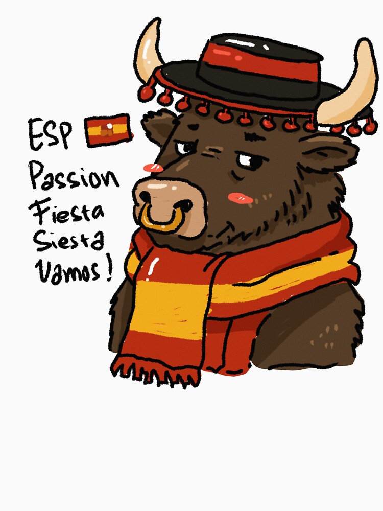 Awkward Animal Hat Club – El Toro | Funny Spain Bull Football Fan by chupichapa