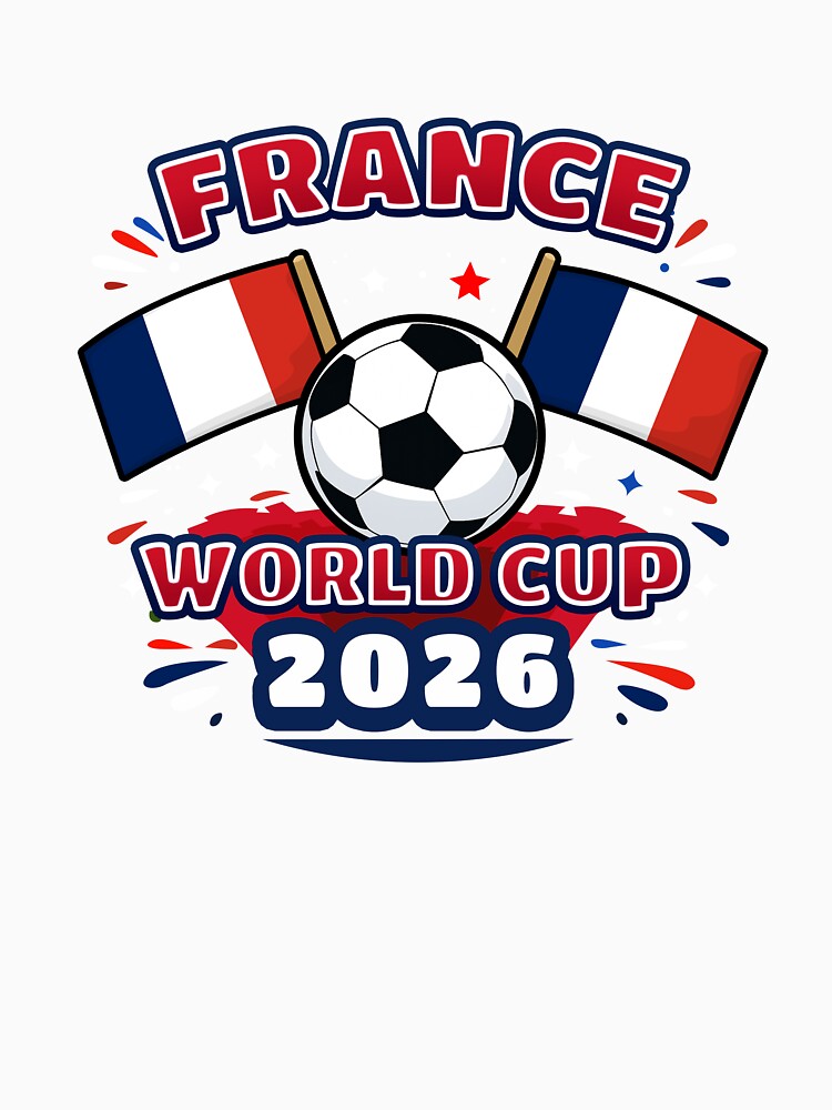 France World Cup 2026 Shield  Minimal Football T-Shirt Design by Ramkumar2025