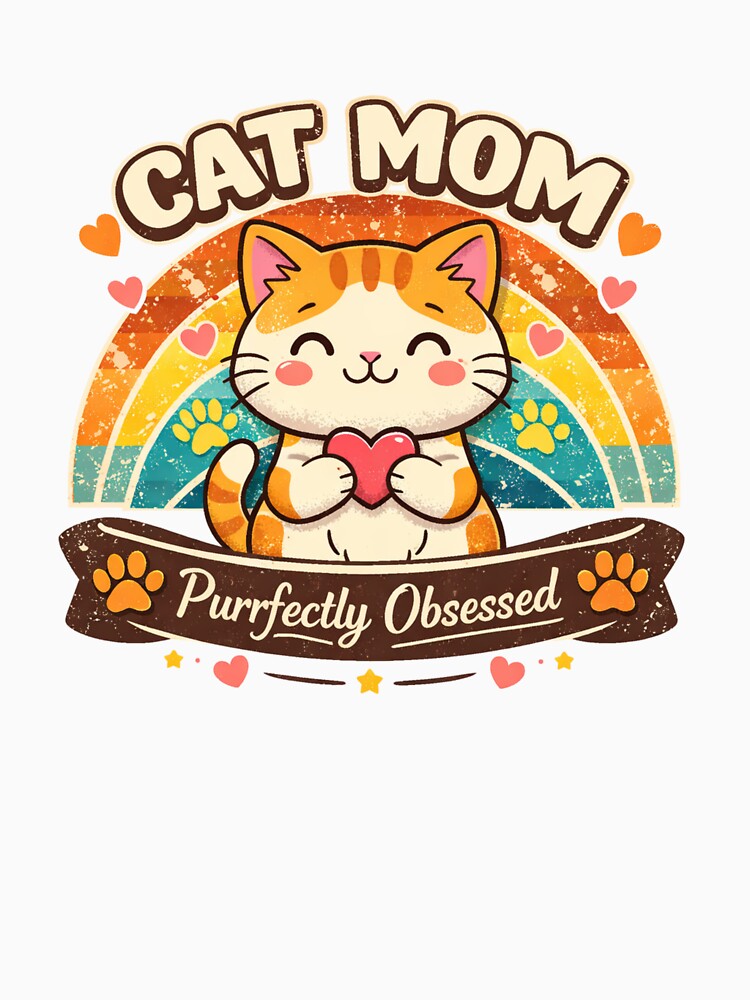 Cat Mom Cute Retro Cat Lover Design by BSSCREATIVES