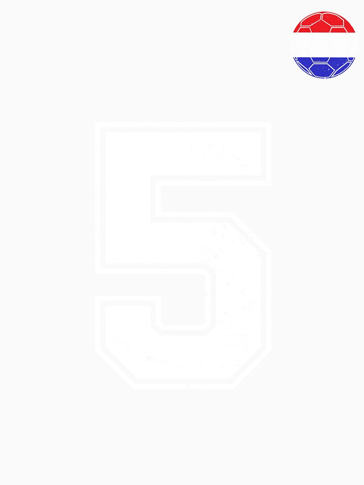 Netherlands Soccer Number 5 Vintage Sports Fan by LiviuGligoros