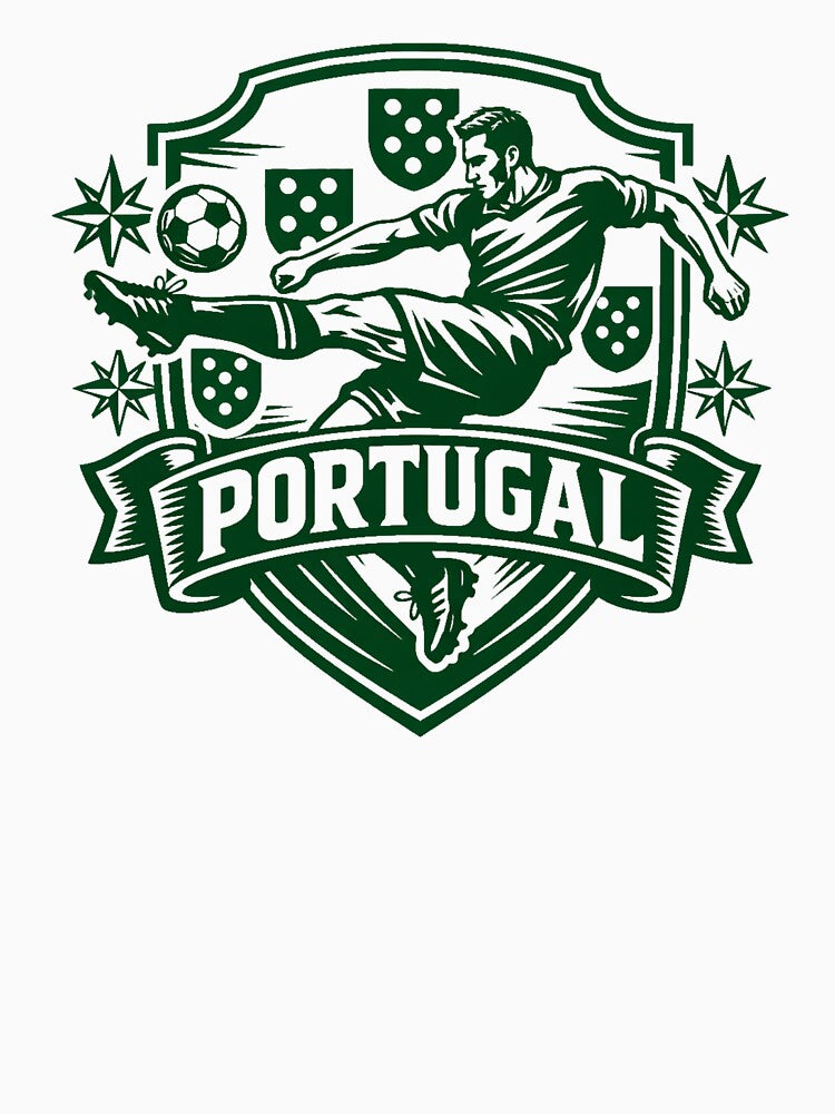 Portugal Soccer Player Crest – Portuguese Football Fan Design by JonelCrafts