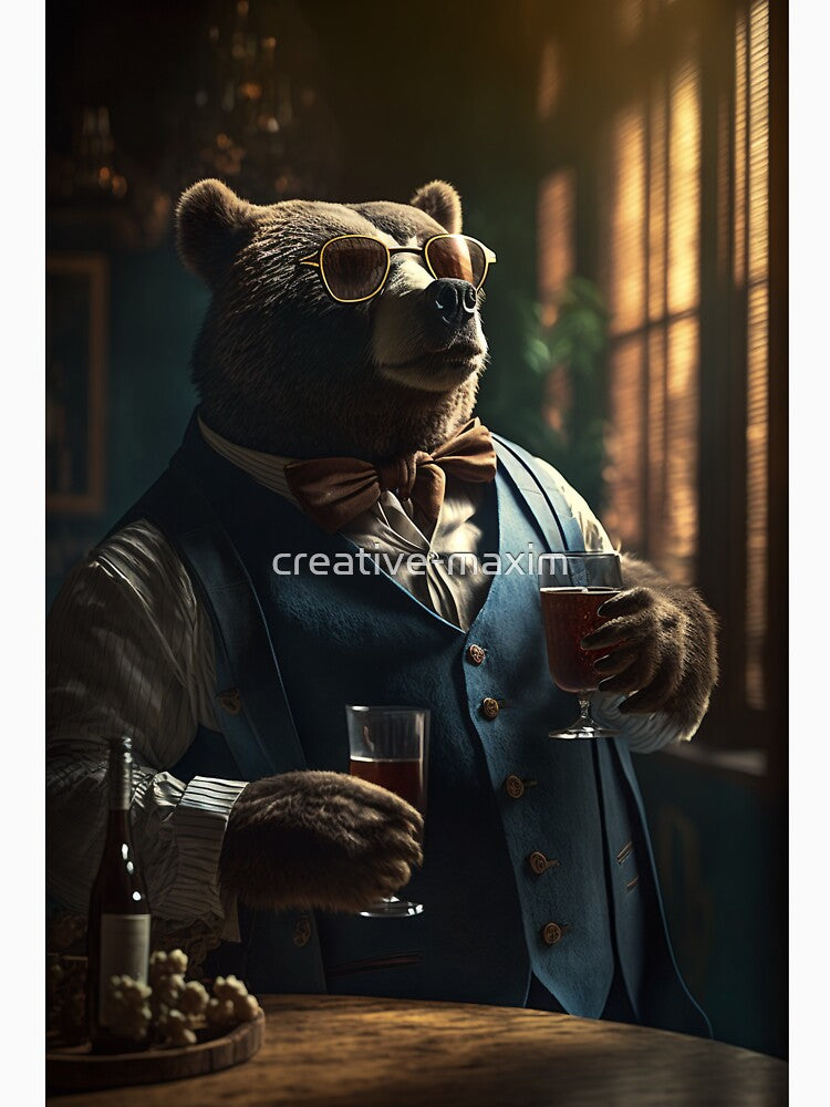 Corporate Ursine: Unleashing Your Inner Bear with a Glass of Wine by creative-maxim