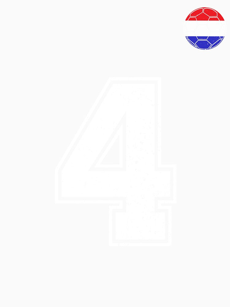 Netherlands Soccer Number 4 Vintage Sports Fan by LiviuGligoros