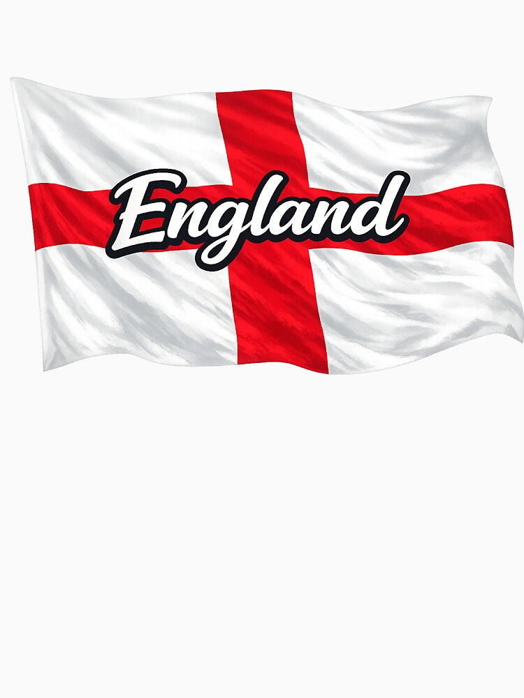 England Waving Flag Design – St George’s Cross Patriotic England Pride Graphic by GarnerSupplyCo