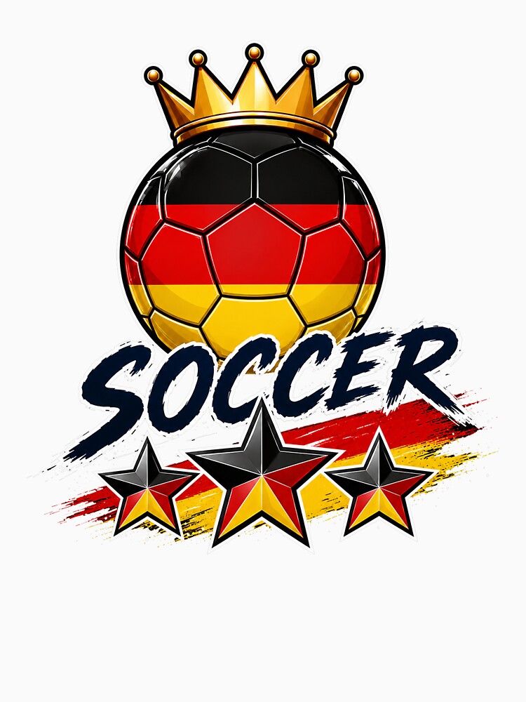 Germany Flag Crowned Soccer Ball by QuiteOrbit