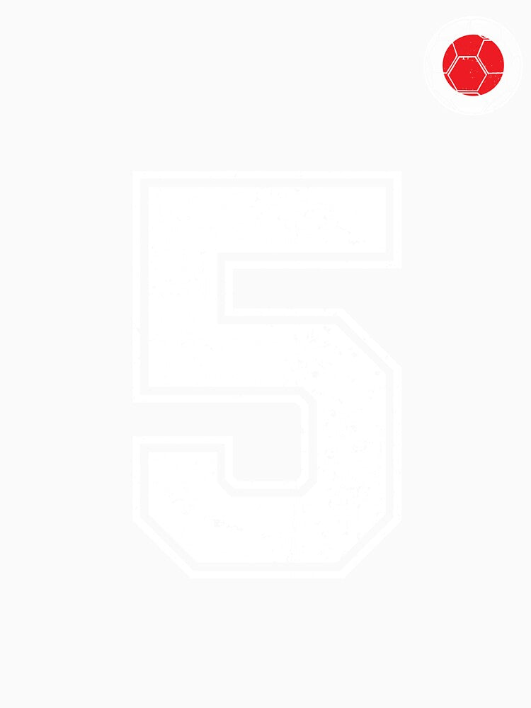 Japan Soccer Number 5 Vintage Sports Fan by LiviuGligoros