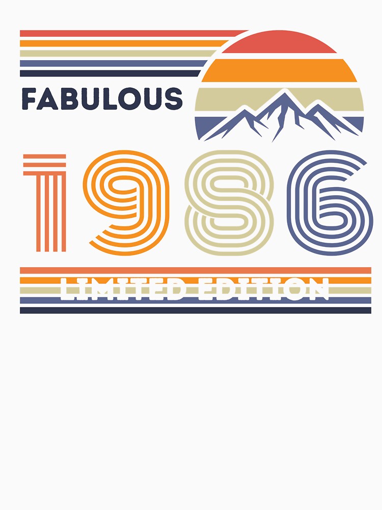 Vintage 1986 Birthday Shirt – Fabulous Original Parts Retro Design by SebisTshirts